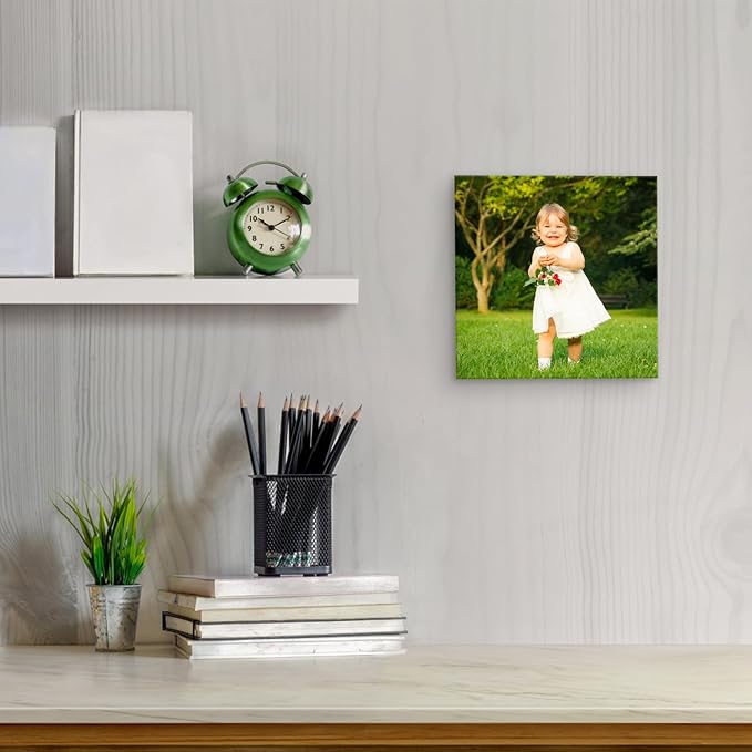 DBLAKI Personalized Photo to Canvas Print - Custom Canvas Prints With Your Photos,Custom Picture Frames Photo Prints Wall Art Ideal for Home Decor Gifts Keepsakes 8"x8"