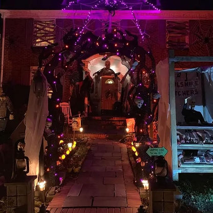 TW SHINE Halloween Lights, 400 LED 132FT Outdoor Halloween Lights Plug in with 8 Modes, Waterproof Light Outdoor, Indoor Decorations for Party Yard Haunted House Decor, Orange and Purple