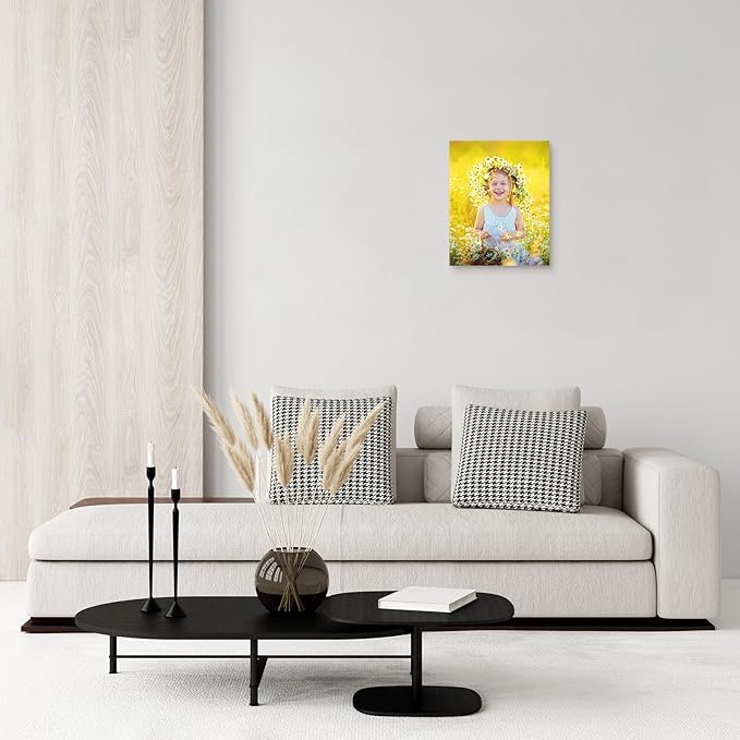 DBLAKI Personalized Photo to Canvas Print - Custom Canvas Prints With Your Photos,Custom Picture Frames Photo Prints Wall Art Ideal for Home Decor Gifts Keepsakes 8"x10"