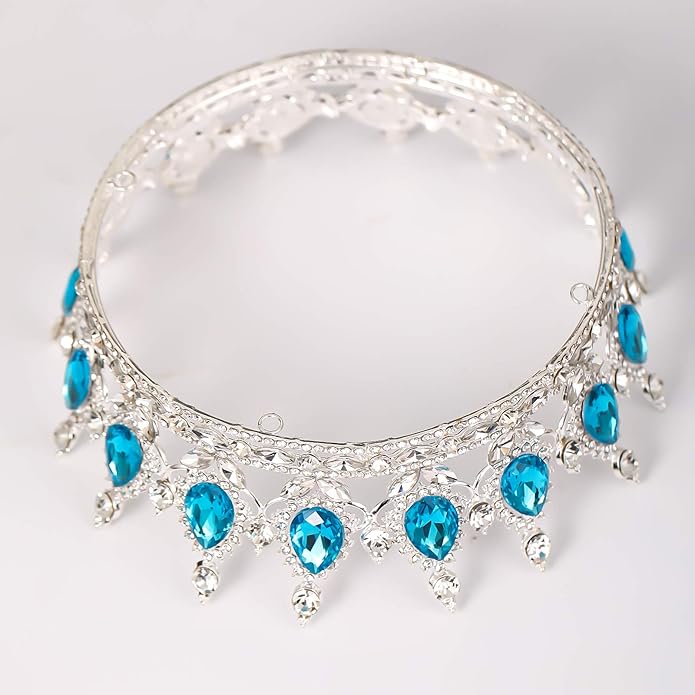 FORSEVEN Queen Crown Rhinestone Wedding Crowns and Tiaras for Women Costume Party Hair Accessories Princess Birthday Crown Crystal Bridal Crown Christmas Decorations Headband