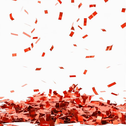 Sumind 200 Grams Gold Silver Large Metallic Confetti Rose Glitter Throwable Table Scatter Foil Confetti for Christmas Birthday Party Baby Shower Graduation Wedding Celebrations(Red)