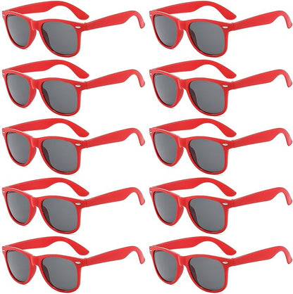 Pibupibu 10/20 Packs Adults Wholesale Neon Colors Square Retro Style Party Favors Sunglasses