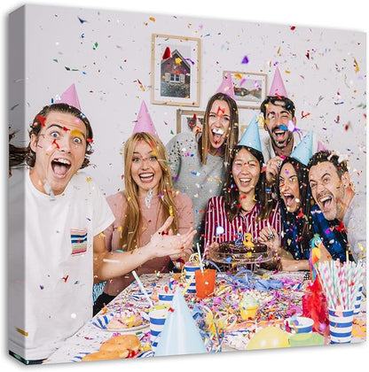 DBLAKI Personalized Custom Canvas Prints - Custom Framed Canvas Prints With Your Photos,Printed Photo To Canvas Wall Art Ideal for Home Decor Gifts Keepsakes 16" x16"