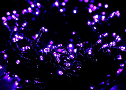 kemooie 300 LED Purple Christmas Lights, 99FT Connectable 8 Lighting Modes Plug in Fairy Lights, Waterproof for Outdoor, Halloween Christmas Wedding Party Garden Decorations (Purple