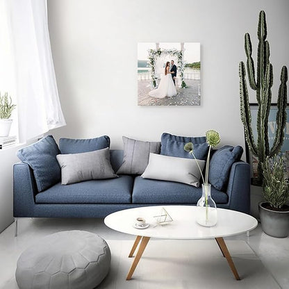 DBLAKI Personalized Custom Canvas Prints - Custom Framed Canvas Prints With Your Photos,Printed Photo To Canvas Wall Art Ideal for Home Decor Gifts Keepsakes 20" x20"