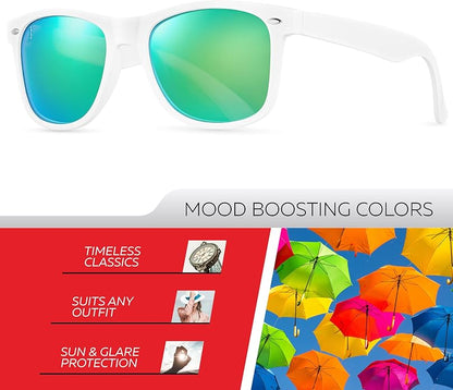 Retro Rewind Polarized Sunglasses for Men and Women - UV Protection Classic Sun Glasses