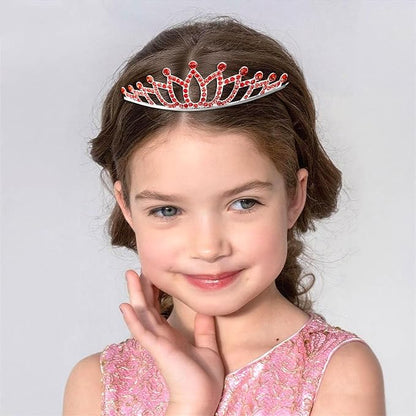 10 Pcs Red Tiaras Crowns Queen of Hearts Crown Headband for Women Girls - Bulk Red Queen Crowns Tiara for Princess Peach Costume Accessories Halloween Cosplay Parties