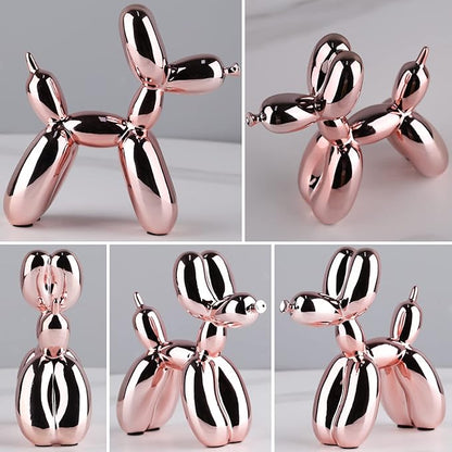 Balloon Dog Sculpture Modern Home Decor Collectible Figurines Funky Statues for Bedroom Trendy Animal Decor for Coffee Table Living Room Decor