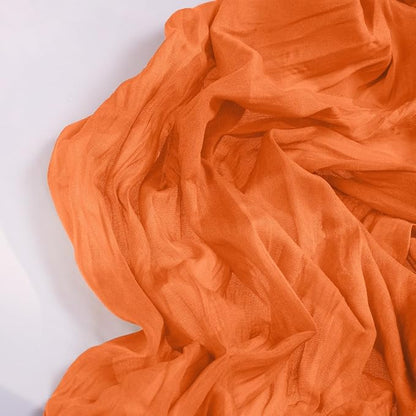 Orange Cheesecloth Table Runner 6 Pack Christmas Table Runners Boho Gauze 120 Inches Cheese Cloth Table Decor for Xmas Holiday Season Parties Weddings Bridal Baby Shower Party Decor