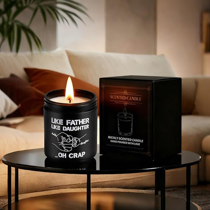 Like Father Like Daughter Candle Gift for Dad from Daughter， Lavender Pine Scented Candle 7oz Soy Wax Aromatherapy Candle,Gift for Daddy, Daughter, Father’s Day, Birthday, Christmas