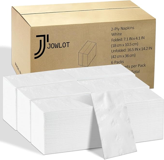 Disposable Napkins, 2-Ply 900 Count Paper Dinner Napkins, White Napkins Bulk for Wedding Party Bathroom and Everyday Use (16.5" X 14.2")
