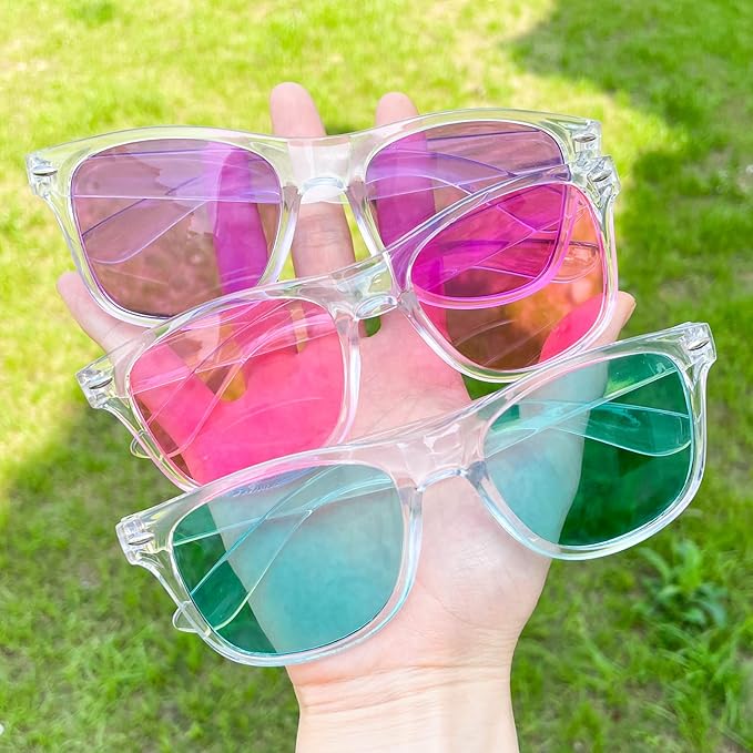 Pibupibu Neon Colors Party Favor Supplies Unisex Sunglasses Pack of 8