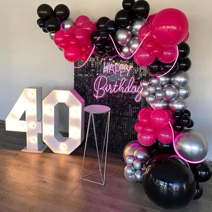 Black Shimmer Wall Backdrop 24 Pcs - 4x6ft Glitter Sequin Photo Booth Background for Wedding Birthday Party Anniversary Decor, Reusable & Easy to Install with Zip Ties Included