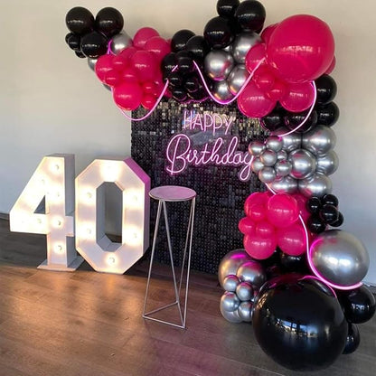 Black Shimmer Wall Backdrop 24 Pcs - 4x6ft Glitter Sequin Photo Booth Background for Wedding Birthday Party Anniversary Decor, Reusable & Easy to Install with Zip Ties Included