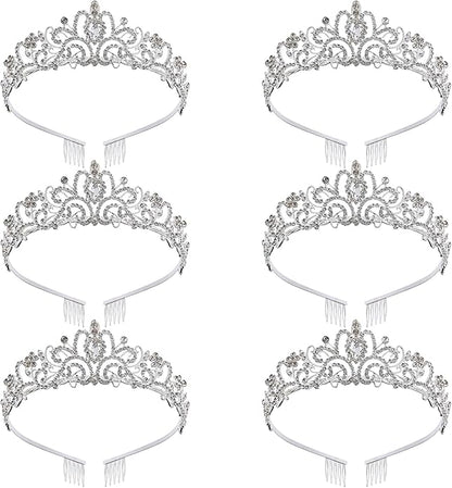 Princess Crown for Women, Crystal Queen Tiaras for Girls Bridal Hair Accessories Gifts for Birthday Wedding Prom, Bridal Party, Pageant, Halloween Christmas Costume