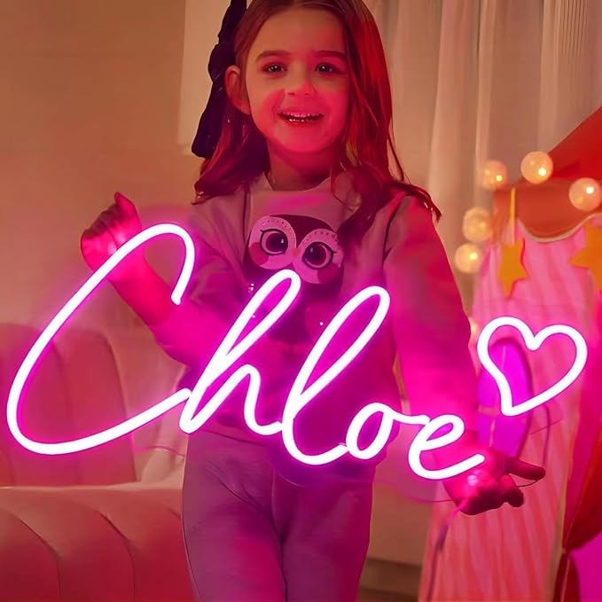 Custom Neon Sign for Wall Decor,Led Neon Sign Customizable,Kids Name Sign and Birthday Gift,Wedding Party Room Decorations,Battery Powered Led Lights Sign Personalized Neon Sign Home Shop Light