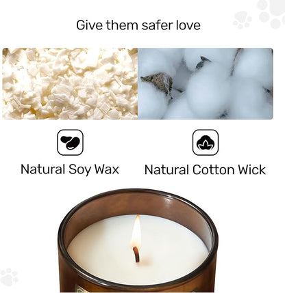 Odor Eliminating Candle, Lily of The Valley Scented Candle, Pet-Friendly Soy Candles, 60 Hours, 7 oz