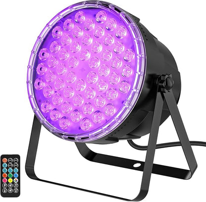 Betopper Stage Lights 54x3W dj Lighting fixtures LED RGB 3-in-1 Superior Brightness Par Can Lights Remote Control, Strobe Light & Wash DMX Light for Party, Concert, Church, Wedding, Bar Events,1 Pack