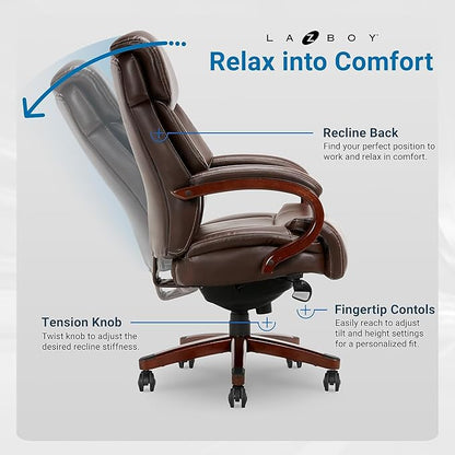 La-Z-Boy Bradley Bonded Leather Executive Chair (Roasted Chestnut)