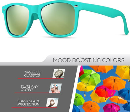 Retro Rewind Polarized Sunglasses for Men and Women - UV Protection Classic Sun Glasses