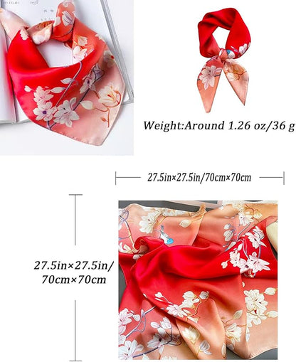 Neck Scarf For Womens Silky Head Scarves Hair Bandanas Square Scarf Fashion Accessories lightweight