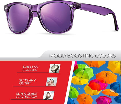 Retro Rewind Polarized Sunglasses for Men and Women - UV Protection Classic Sun Glasses