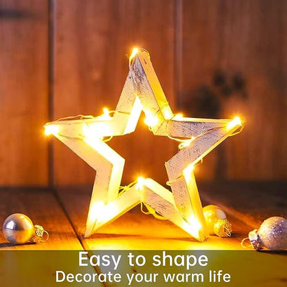 12 Pack Led Fairy Lights Battery Operated String Lights with Timer Waterproof Silver Wire 14 Feet 40 Led Twinkle Mason Jar Lights for Wedding Party Bedroom Patio Christmas Warm White