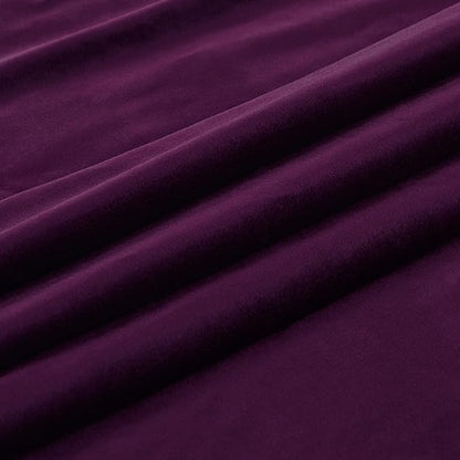 PRIMROSE Purple Velvet Curtains 120 inch Long for Living Room,Set of 2 Panels Blackout Rod Pocket Back Tab Window Treatment Room Darkening Heavy Decorative Curtains Drapes for Bedroom