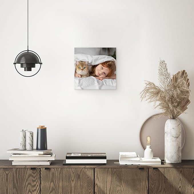 DBLAKI Personalized Custom Canvas Prints - Custom Framed Canvas Prints With Your Photos,Printed Photo To Canvas Wall Art Ideal for Home Decor Gifts Keepsakes 10" x10"