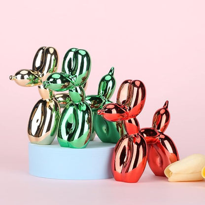 Blue Balloon Dog Decor,Balloon Animal Decor,Shelf Decor Preppy Room Decor,Cute Statue Home Decor, Bedroom Modern Sculpture Desk Decor,Office Gold Decorations Small Figurines