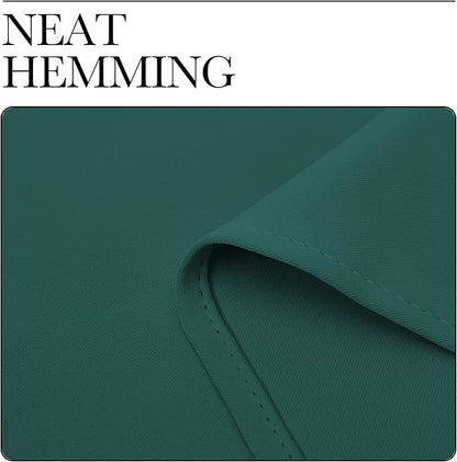 NICETOWN Thermal Insulated Solid Grommet Blackout Curtains/Drapes/Panels for Dining Room (Hunter Green, 1 Pair, 42 by 63-Inch)