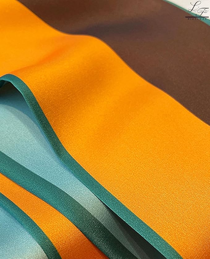 Head Scarf Hair Neck Scarves For Women Purse Bag Scarfs For Handbags Silky Long Thin Satin Headscarf Fashion
