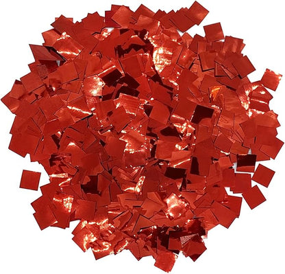 Ultimate Confetti, Fluttering Red Mylar Shiny Foil Metallic Confetti Squares - Lightweight and Slow-Falling Party Confetti for Cannon and Launcher Use - Best for Celebrations - 1 lb, 16 oz