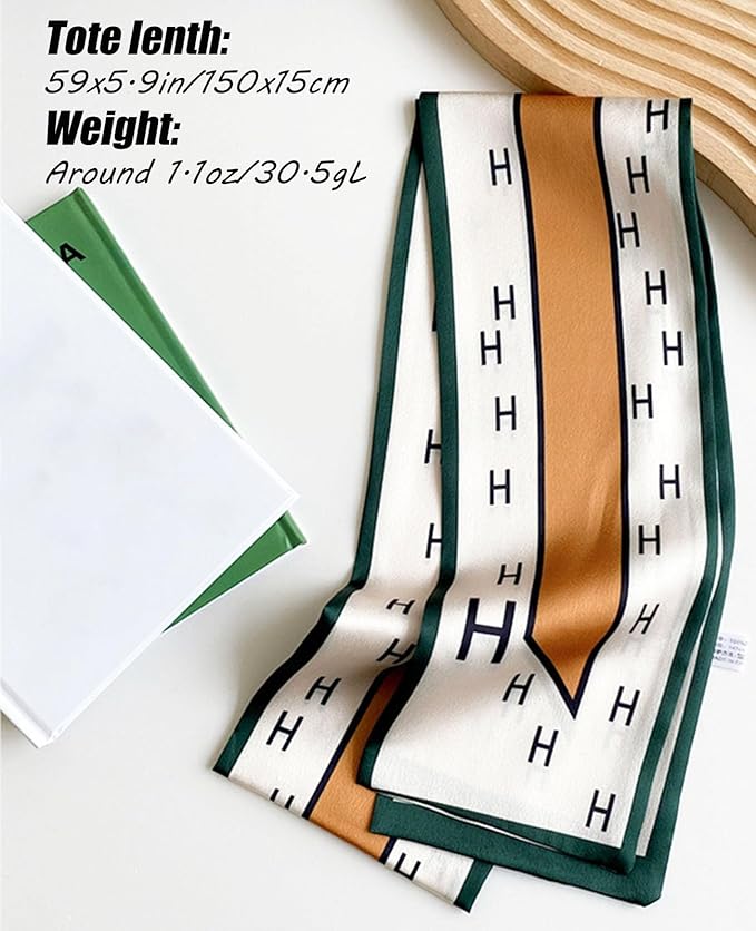 Head Scarf Hair Neck Scarves For Women Purse Bag Scarfs For Handbags Silky Long Thin Satin Headscarf Fashion