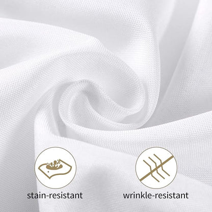 25pcs Polyester Cloth Napkins - 20 x 20 inch White Dinner Washable Napkins with Hemmed Edges for Restaurant/Wedding/Hotel(25,White)