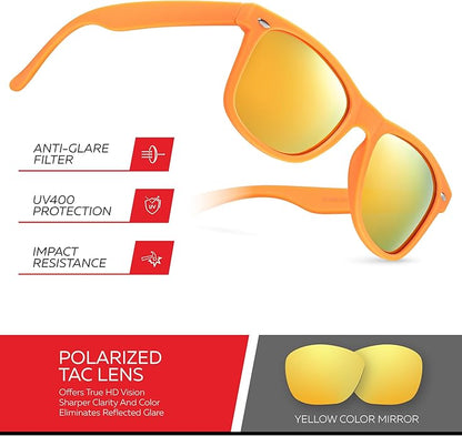 Retro Rewind Polarized Sunglasses for Men and Women - UV Protection Classic Sun Glasses