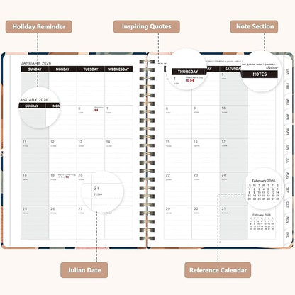 2026 Planner, Weekly and Monthly Calendar Academic Planner, Jan 2026 - Dec 2026, Planning Agenda Book for Desk Accessories and School Supplies - A5 (6.3'' x 8.5'')