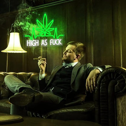 JFLLamp Leaf Weed Neon Signs LED Neon Lights Signs for Wall Decor Bedroom Suitable for Living Room Bar Game Room Hotel Birthday Party Restaurant Christmas Unique Gift for Lover 16 * 12 Inch(Green)
