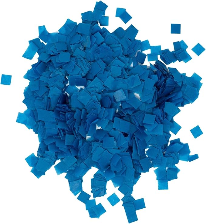 Ultimate Confetti, Dark Blue Biodegradable Confetti Squares - Flame-Resistant and Slow-Falling Tissue Paper Confetti for Cannon and Launcher use – Best for Celebrations - 1 lb, 16 oz