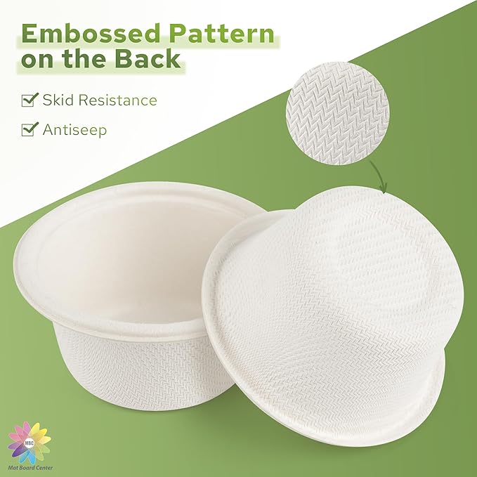 Mat Board Center, 2 oz Bagasse Compostable Cups,Sugarcane Fiber Material, White, 2000-Pack