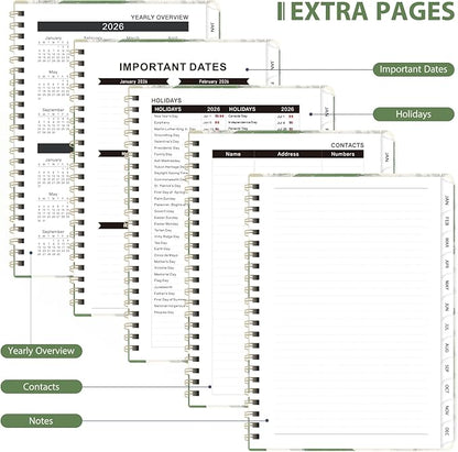 2026 Planner, Weekly and Monthly Calendar Academic Planner, Jan 2026 - Dec 2026, Planning Agenda Book for Desk Accessories and School Supplies - A5 (6.3'' x 8.5'')