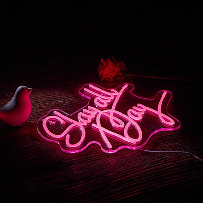 Slay All Day Neon Sign for Wall Décor Dimmable LED Neon Light USB Powered Neon Art signs for Pub Store Man Cave Party(17X13inches,Pink)