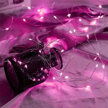 12 Pack Fairy Lights Battery Operated String Lights，7FT 20LED Waterproof Silver Wire Christmas Lights Outdoor,Firefly Mini Lights for Bedroom Party Birthday Wedding Indoor Decorations.