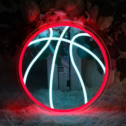 Basketball Neon Sign For Home Décor,Bedroom Decor,Led Sign,Room Neon Sign,Gym Decor,Sports Neon Sign,Men Women Wall Décor Gift Size 16''
