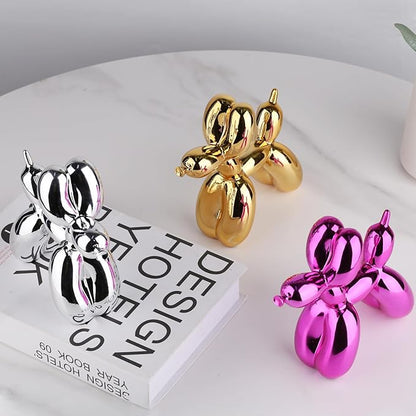 Orange Balloon Dog Statue-balloon Animal Decor, Crafts Living Room Desktop Shelf Decorations,Preppy Home Decor Accents, Bedroom Modern Sculpture Desk Decors,office Gold Decoration Small Figurines