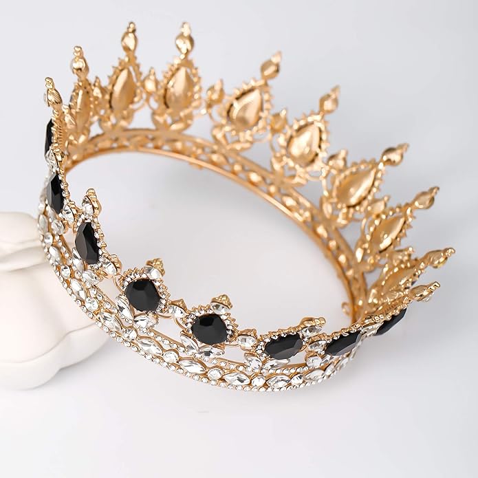 FORSEVEN Queen Crown Rhinestone Wedding Crowns and Tiaras for Women Costume Party Hair Accessories Princess Birthday Crown Crystal Bridal Crown Christmas Decorations Headband