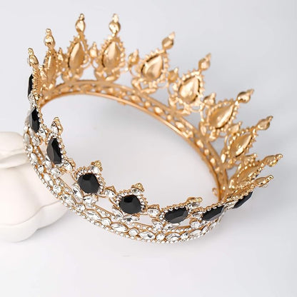 FORSEVEN Queen Crown Rhinestone Wedding Crowns and Tiaras for Women Costume Party Hair Accessories Princess Birthday Crown Crystal Bridal Crown Christmas Decorations Headband