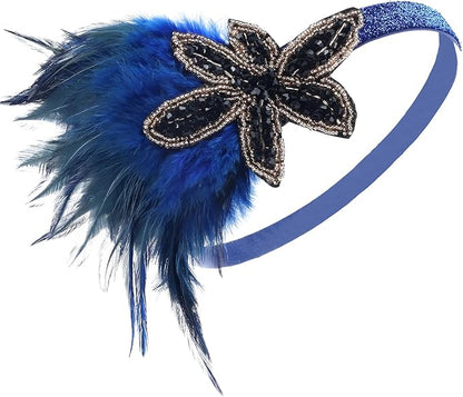 1920S Headband For Women Feather 20s Gatsby Headpiece Flapper Headband for Girl
