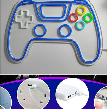 Gamer Neon Sign,Lightup Signs for Gamer Zone Video Room Bedroom Wall Art Decor,USB Powered,Gamer Best Gifts for Teens, Boys, Kids.