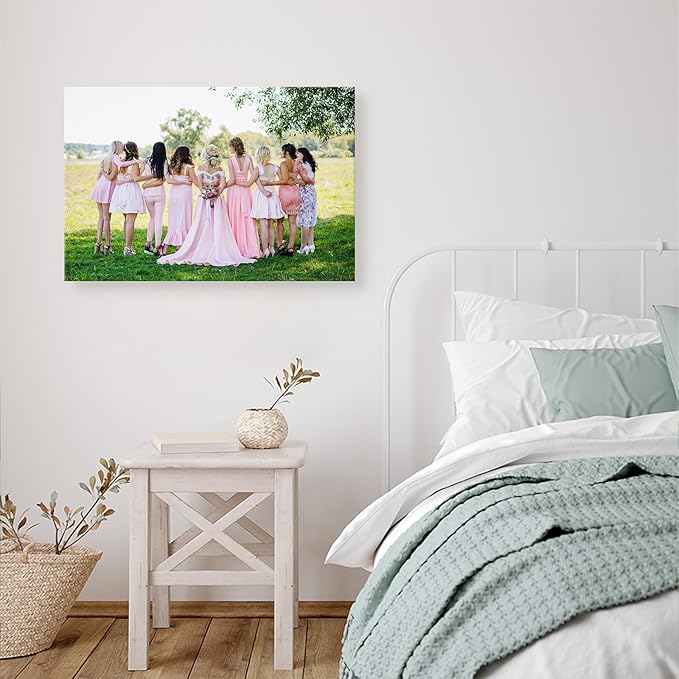 DBLAKI Personalized Custom Canvas Prints - Custom Framed Canvas Prints With Your Photos,Printed Photo To Canvas Wall Art Ideal for Home Decor Gifts Keepsakes 30" x20"